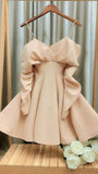 Tineit Cute A line Sweetheart Long Sleeves Short Homecoming Dress Birthday Dresses (PRE-ORDER)