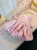 Tineit Cute A line Spaghetti Straps Short Pink Homecoming Dresses Cocktail Dress (PRE-ORDER)