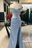 Tineit Elegant Sheath Sweetheart Sequin Pink Satin Slit Prom Dresses Evening Dress (PRE-ORDER)