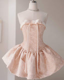 Tineit Cute A line Straples Satin Pink Homecoming Dresses th Birthday Dress (PRE-ORDER)