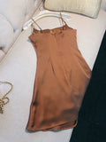 Tineit Simple A Line Straps Brown Short Homecoming Dresses th Birthday Outfit (PRE-ORDER)