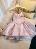 Tineit Simple A Line Spaghetti Straps Pink Short Homecoming Dresses th Birthday Outfit (PRE-ORDER)