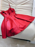 Tineit Simple A Line Spaghetti Straps Red Short Homecoming Dresses th Birthday Outfit (PRE-ORDER)