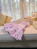 Tineit Cute Ball Gown Spaghetti Straps Pink Short Homecoming Dresses th Birthday Outfit (PRE-ORDER)