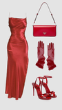 Tineit Elegant Sheath Spaghetti Straps Rust Red Prom Dresses Satin Evening Dress (PRE-ORDER)