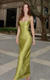 Tineit Modest Sheath Straps Green Long Prom Dresses Evening Dress (PRE-ORDER)