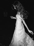 Tineit Elegant Sheath Off The Shoulder White Slit Sequin Prom Dresses Long Evening Dress (PRE-ORDER)