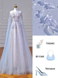 Tineit Elegant A line Jewel Sequin Prom Dresses With Beads Long Evening Dress (PRE-ORDER)