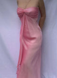 Tineit Pretty A line Halter Sleeveless Pink Chiffon Prom Dresses Long Evening Dress (PRE-ORDER)