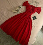 Tineit th Birthday A line Spaghetti Straps Red Homecoming Dresses Knee Length Party Dress (PRE-ORDER)