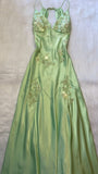 Tineit Gorgeous A Line Spaghetti Straps Mint Green Long Lace Prom Dresses Evening Dress (PRE-ORDER)