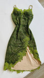 Tineit Gorgeous A Line Spaghetti Straps Green Tea Length Lace Prom Dresses Evening Dress (PRE-ORDER)