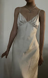 Tineit Elegant Mermaid Spaghetti Straps Long Satin Prom Dresses Evening Dress (PRE-ORDER)