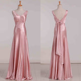 Tineit Gorgeous Mermaid V Neckline Long Satin Prom Dresses Beads Evening Dress (PRE-ORDER)