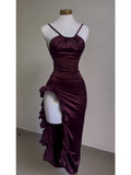 Tineit Elegant Sleeveless Midi Dress Backless High Fork Club Evening Prom Dresses (PRE-ORDER)