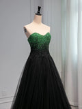 Tineit Pretty Ball Gown Sweetheart Tulle Long Black Ruffles Prom Dresses Sweet  Dresses (PRE-ORDER)