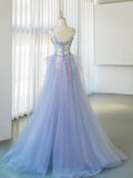 Tineit Elegant Mermaid Square Neckline Blue Sequin Long Prom Dress Evening Dresses (PRE-ORDER)