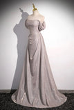 Tineit A-line Off Shoulder Sweetheart Long Evening Dress Prom Dress (PRE-ORDER)