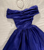 Tineit Sexy A line Off The Shoulder Navy Blue Prom Dress With Pleated Long Satin Prom Dresses Party Dress (PRE-ORDER)