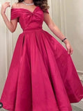 Tineit Sexy A line Off The Shoulder Pink Evening Dress Long Prom Dresses Party Dress With Ruffles (PRE-ORDER)