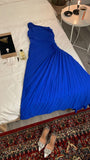 Tineit Classy Sheath One Shoulder Royal Blue Chiffon Long Party Dress Prom Dresses Evening Dress (PRE-ORDER)