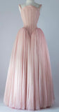 Tineit Vintage Ball Gown Straps Pink Tulle Long Length Prom Dresses Birthday Outfits (PRE-ORDER)