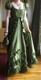 Tineit Vintage A Line Square Neckline Green Long Length Prom Dresses Birthday Outfits (PRE-ORDER)