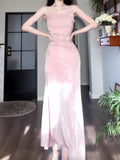 Tineit Sexy Sheath Spaghetti Straps Pink Sequin Evening Dress Prom Dresses Birthday Outfits (PRE-ORDER)