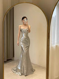 Tineit Sexy Mermaid Sequin Long Evening Dress Prom Dresses Birthday Outfits (PRE-ORDER)