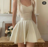 Tineit Elegant Straps A line Party Dress Homecoming Dresses (PRE-ORDER)