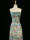 Tineit Vintage A Line Strapless Sequin Floral Long Prom Dresses Evening Dress (PRE-ORDER)