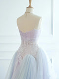 Tineit Pretty Ball Gown Spaghetti Straps Tulle Long Prom Dresses Party Gown Evening Dress (PRE-ORDER)