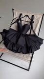 Tineit Cute A Line Straps Black Short Homecoming Dress (PRE-ORDER)