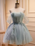 Tineit Elegant Ball Gown Off The Shoulder Tulle Party Dress Lace Homecoming Dresses (PRE-ORDER)