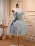 Tineit Elegant Ball Gown Off The Shoulder Tulle Party Dress Lace Homecoming Dresses (PRE-ORDER)