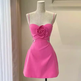 Tineit Elegant A Line Straps Pink th Birthday Dress Short Homecoming Dresses (PRE-ORDER)