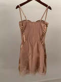 Tineit Sexy A Line Straps Brown Birthday Dress Satin Homecoming Dresses (PRE-ORDER)