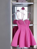 Tineit Sexy A Line Straps Pink Birthday Dress Short Homecoming Dresses (PRE-ORDER)