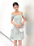 Tineit Simple A line Short Birthday Dress Satin Homecoming Dresses (PRE-ORDER)