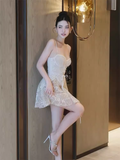 Tineit Elegant A Line Spaghetti Straps Tulle th Birthday Dress Short Homecoming Dresses (PRE-ORDER)