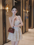 Tineit Elegant A Line Spaghetti Straps Tulle th Birthday Dress Short Homecoming Dresses (PRE-ORDER)