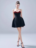 Tineit Elegant A Line Spaghetti Straps Satin th Birthday Dress Short Homecoming Dresses (PRE-ORDER)