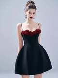 Tineit Elegant A Line Spaghetti Straps Satin th Birthday Dress Short Homecoming Dresses (PRE-ORDER)