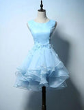 Tineit Light Blue Organza Short Homecoming Dress (PRE-ORDER)