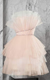 Tineit Stunning A line Pink Short Party Dress Tulle Homecoming Dress (PRE-ORDER)