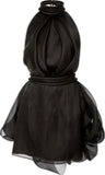 Tineit Chic A line Black High Neckline Short Homecoming Dress Satin Party Dress (PRE-ORDER)