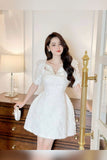 Tineit Chic A Line Short Lace White Homecoming Dress th Birthday Outfits (PRE-ORDER)