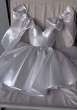 Tineit Chic A line Satin Straps Short White Homecoming Dress th Birthday Outfits (PRE-ORDER)