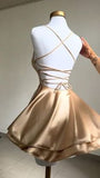 Tineit Chic A line Backless Short Homecoming Dress Fashion Party Gown Birthday Outfits (PRE-ORDER)