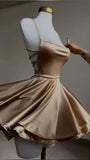 Tineit Chic A line Backless Short Homecoming Dress Fashion Party Gown Birthday Outfits (PRE-ORDER)